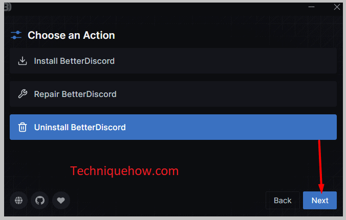 Uninstall BetterDiscord