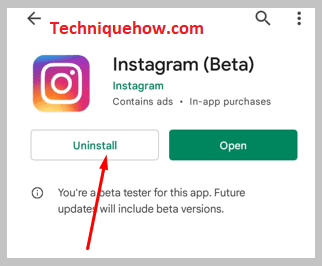 Uninstall Instagram App