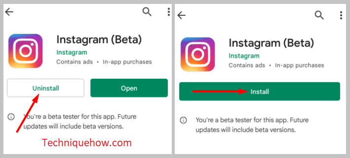 Uninstall and reinstall Instagram