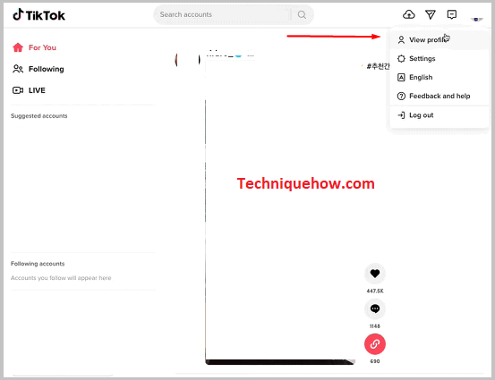 View profile option