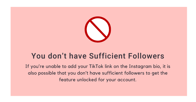 You don't have sufficient followers