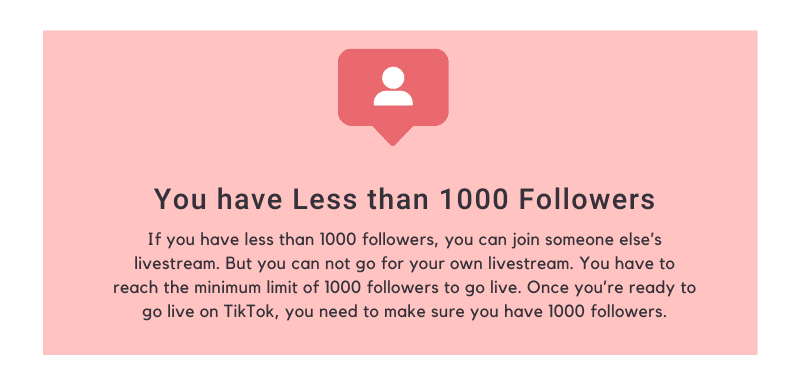 You have Less than 1000 Followers