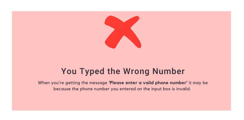 You typed the wrong Number