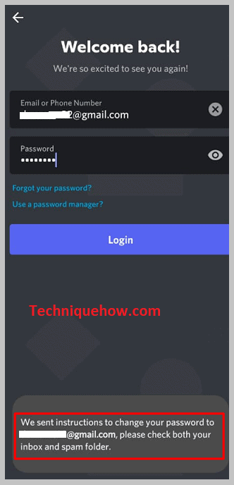 You will get Email Reset Link