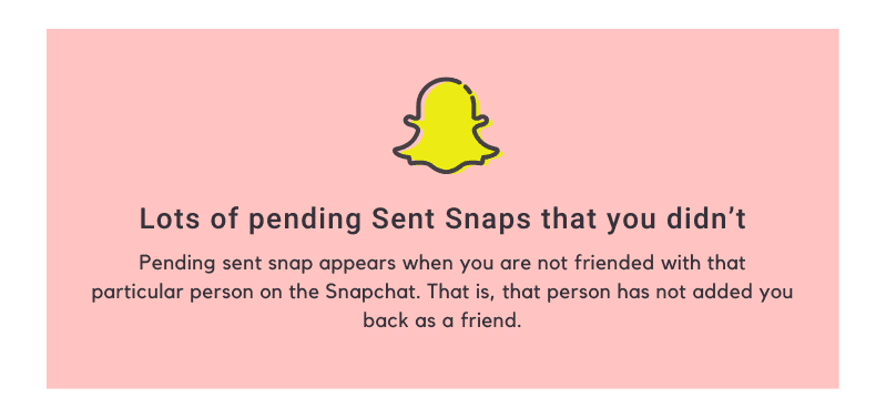 Lots of pending Sent Snaps that you didn't: