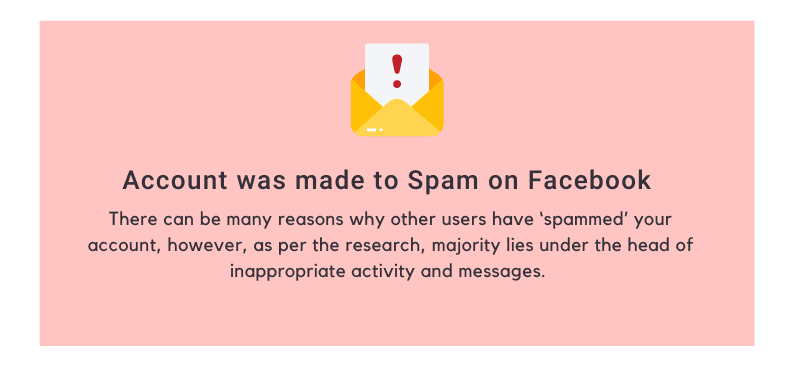 Your Account was made to Spam on Facebook