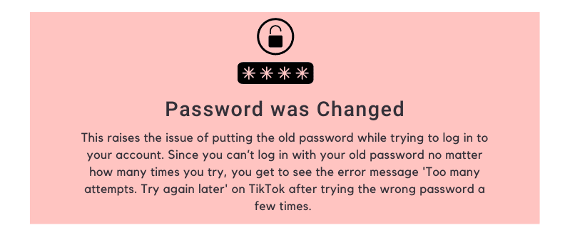 Your Password was changed and put the old one