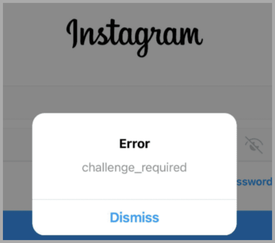challenge_required on Instagram