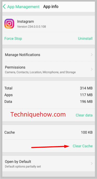 click on Clear cache