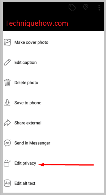 click on Edit Privacy