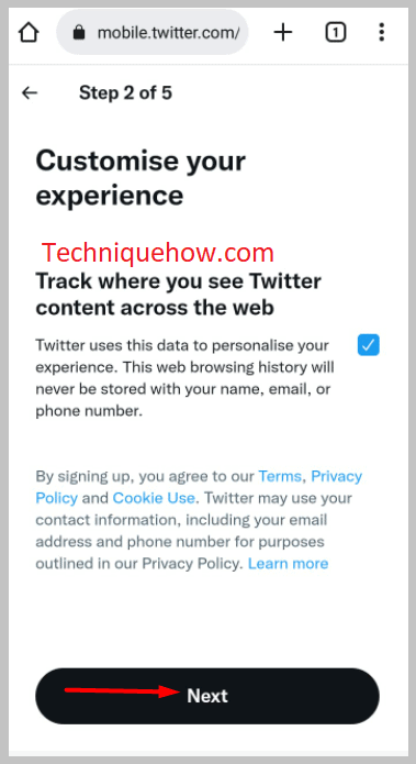 click on Next