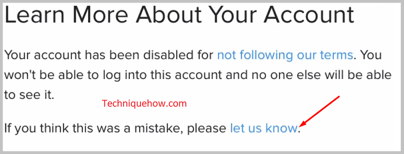 click on Please let us know