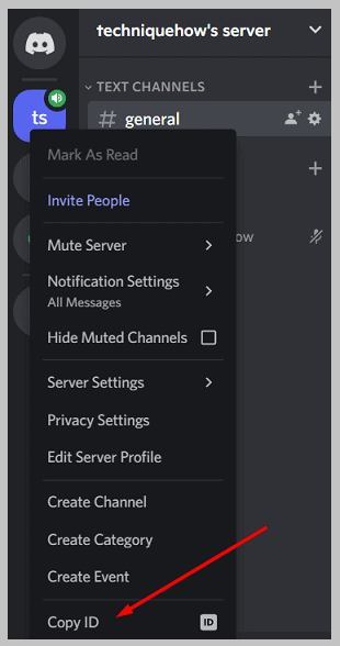 click on the Copy ID