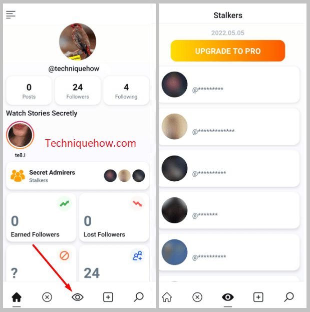 click on the Eye icon