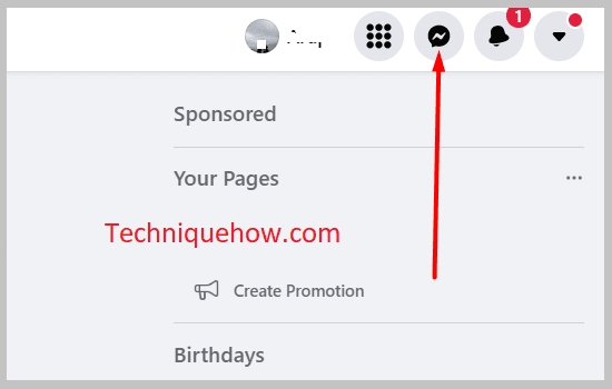 click on the Messenger icon