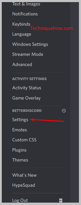  click on the Settings icon