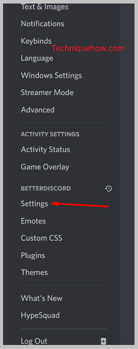 click on the Settings icon