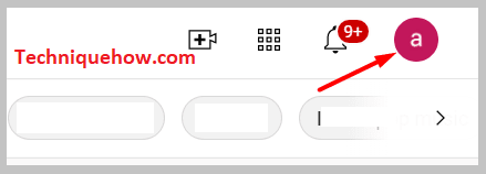 click on the profile icon on Youtube