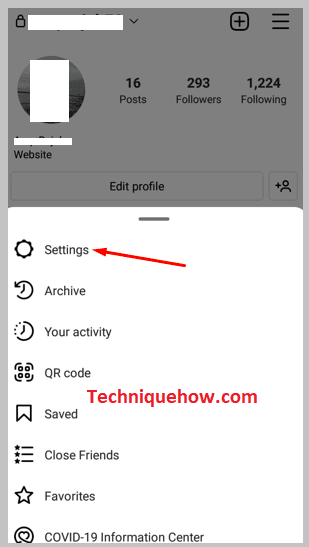 click on the three lines icon