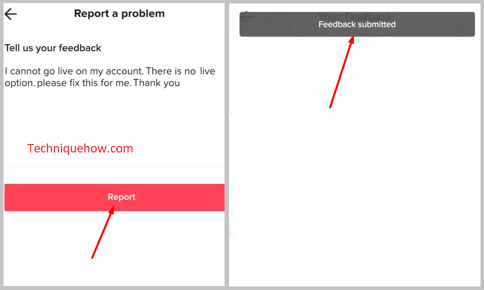 clicking on Report.