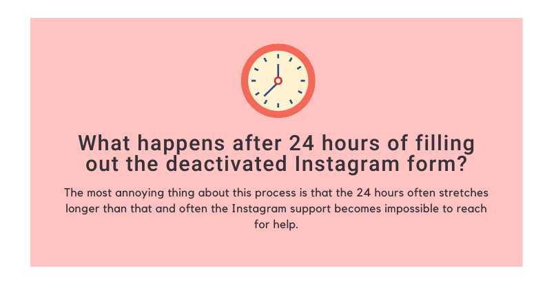 deactivated Instagram form