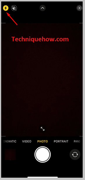 flash icon on iphone