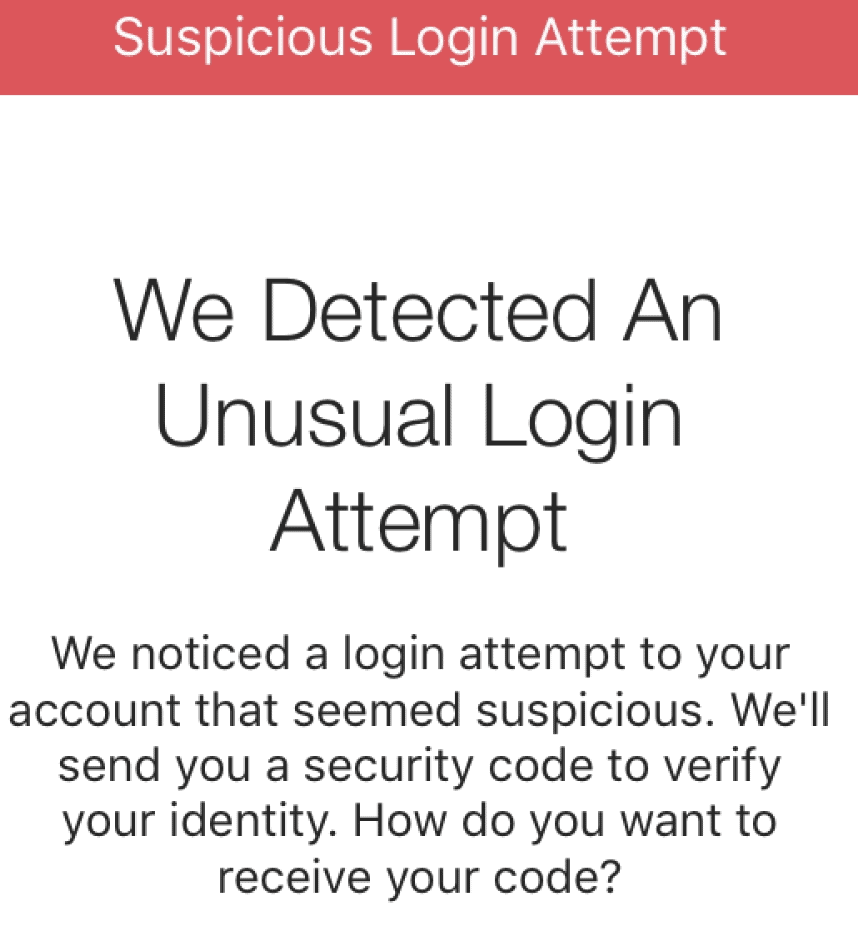 Suspicious Login Attempt on Instagram