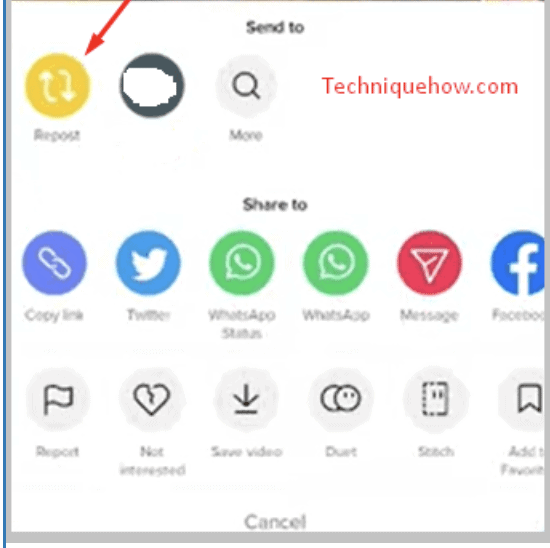 tiktok repost option