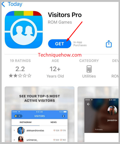 install Visitors Pro app