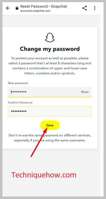 new reset password
