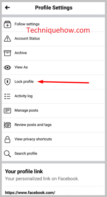  see the option Lock Profile