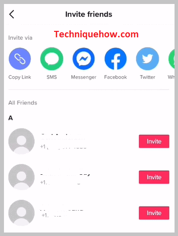 the invite will be sent on tiktok
