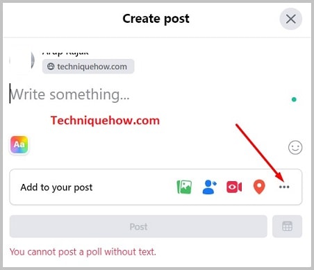 three dots facebook poll