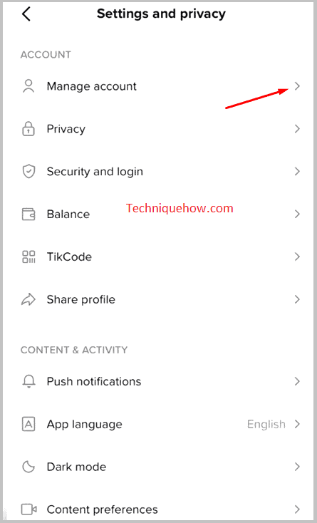 Tiktok Settings and privacy