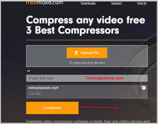 upload the video