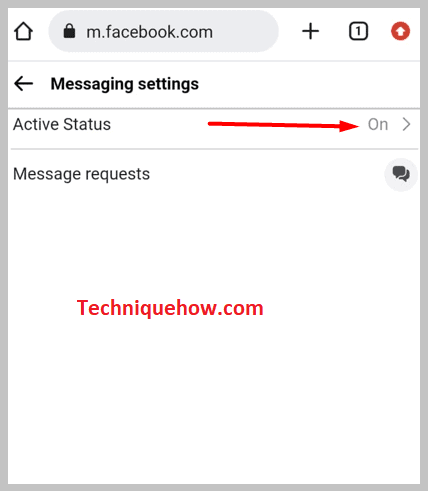 Active Status on chrome