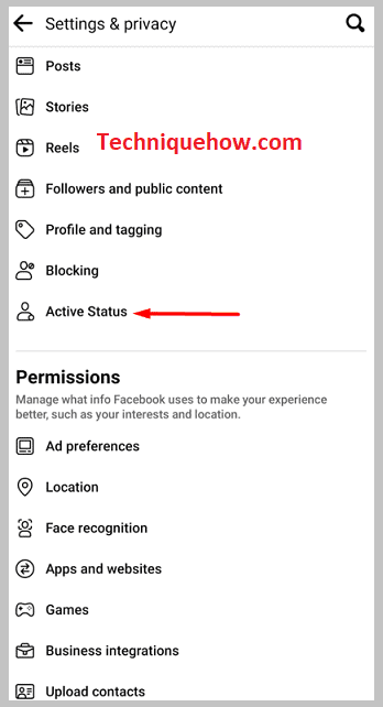 Active Status on facebook