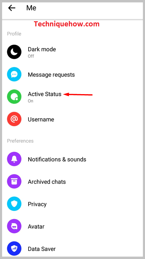 Active Status on messenger