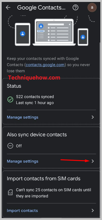 Also sync device contacts