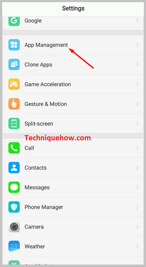 Apps or Manage Application