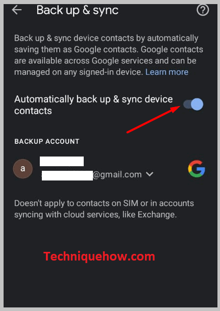 Automatically back up & sync device contacts
