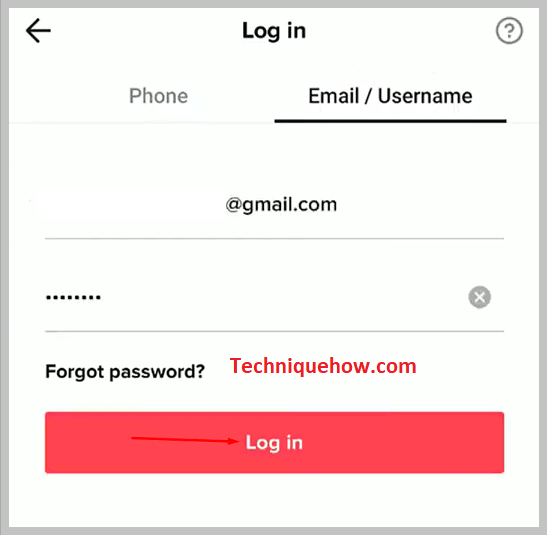 Choose to enter your Email