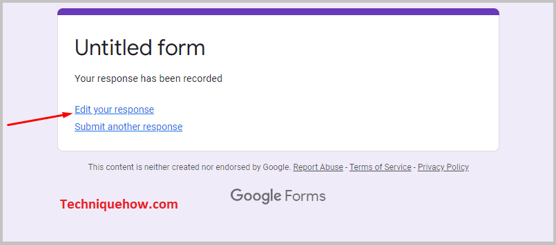 Click Edit Your Response