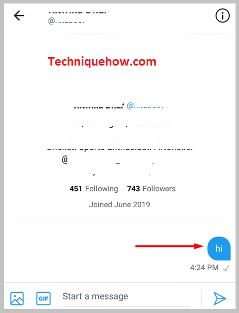 Click and hold the message