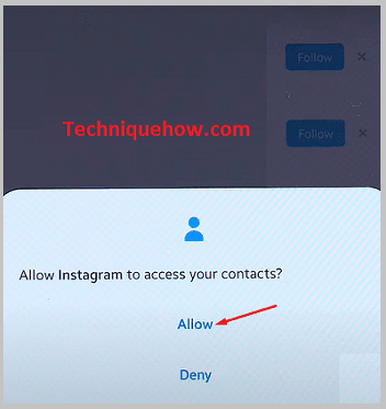 Click on Allow option