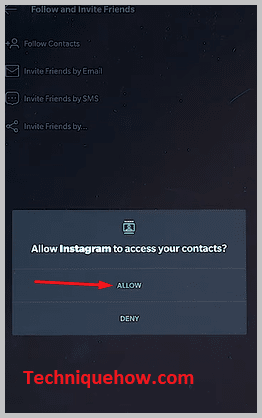 Click on Allow
