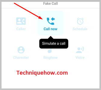 Click on Call now