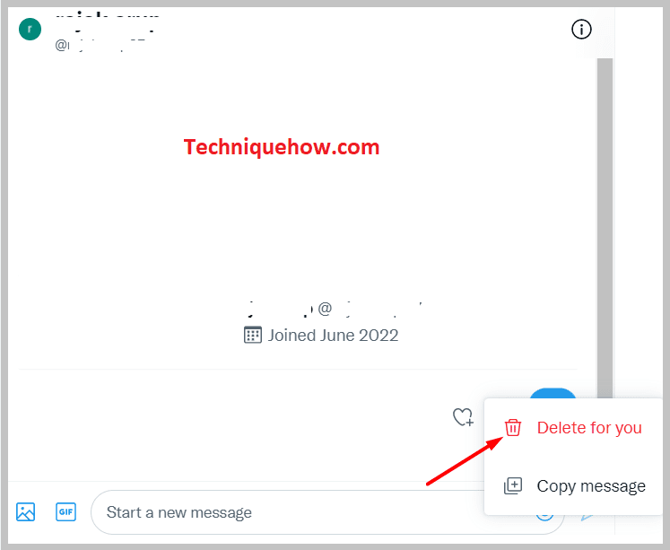 Click on Delete for you