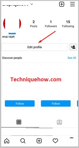 Click on Edit Profile