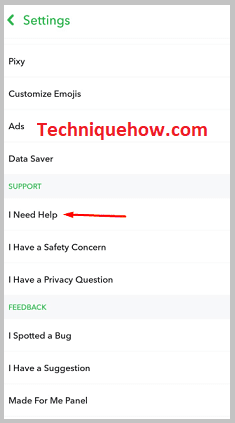 Click on Need Help